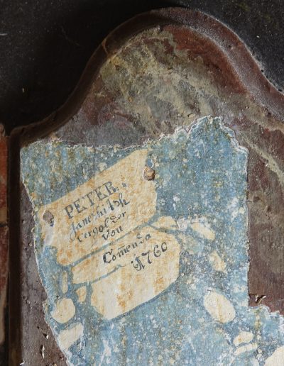 Odkrit podpis slikarja Petra Janežiča z letnico 1760